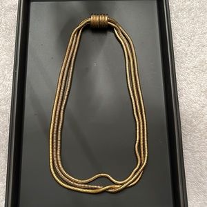 Gold tone 3 strand necklace